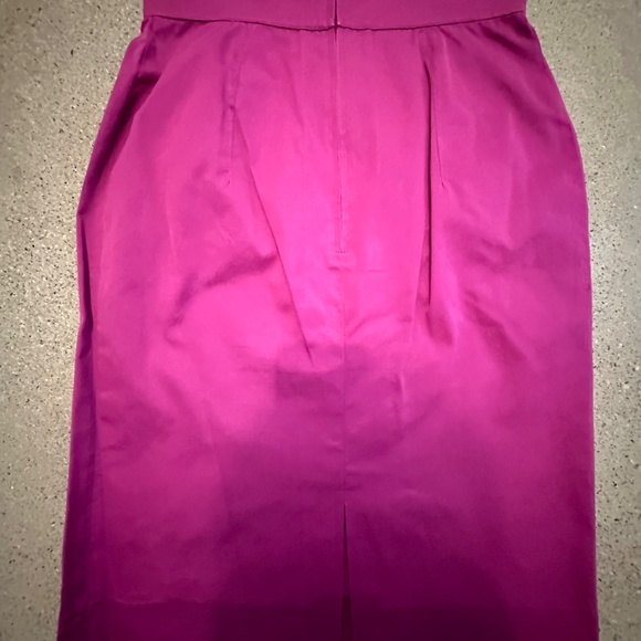 Fuchsia High waisted pencil skirt 100% cotton made in Italy Size 42 (Italy) - Picture 2 of 4